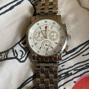Michele watch, silver.